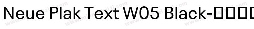 Neue Plak Text W05 Black字体转换